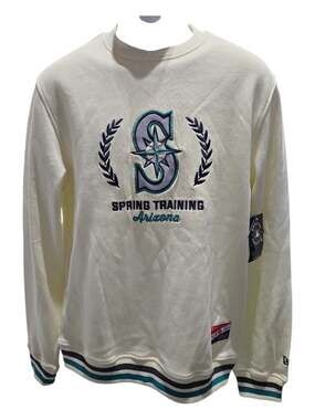 New Era Seattle Mariners Spring Training Arizona Cream Pullover Crewneck Sweatsh